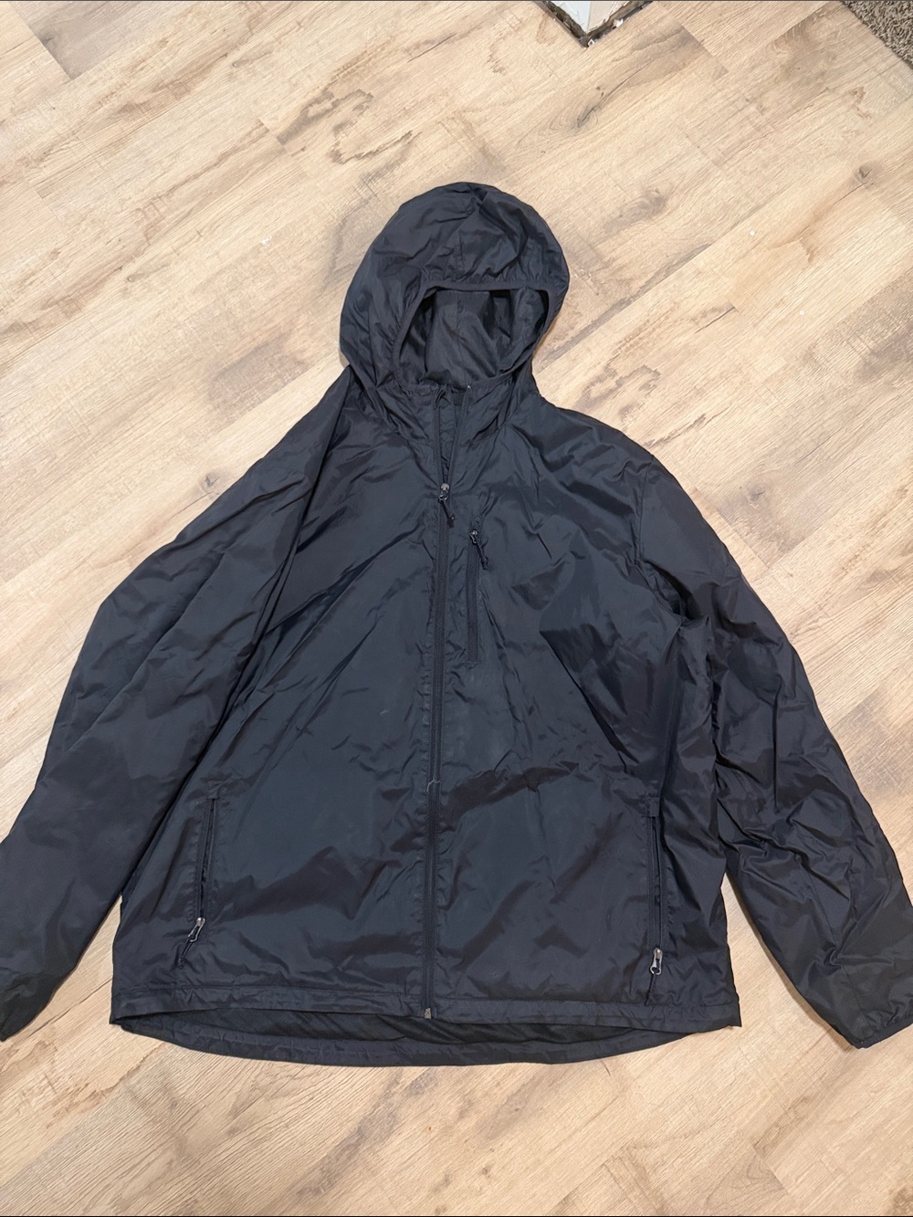 C9 by Champion Mens Black Hooded Windbreaker Shell